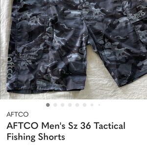 AFTCO Camo Gray Fishing Shorts
